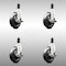 Service Caster 5 Inch 316SS Soft Rubber Swivel 1-1/4 Inch Expanding Stem Caster Set Brake SCC SCC-SS316EX20S514-SRS-TLB-114-4 - alternate 1